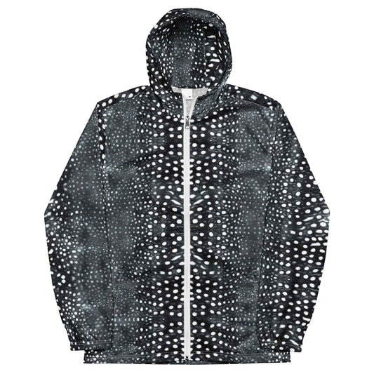 Salinity Swimwear Whale Shark Mosaic B&W Men’s Windbreaker Windbreaker
