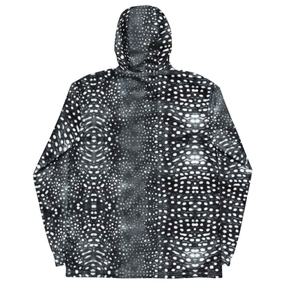 Salinity Swimwear Whale Shark Mosaic B&W Men’s Windbreaker Windbreaker