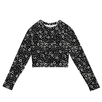 Salinity Swimwear Whale Shark Mosaic Eco Cropped Rash Guard Cropped Rash Guard