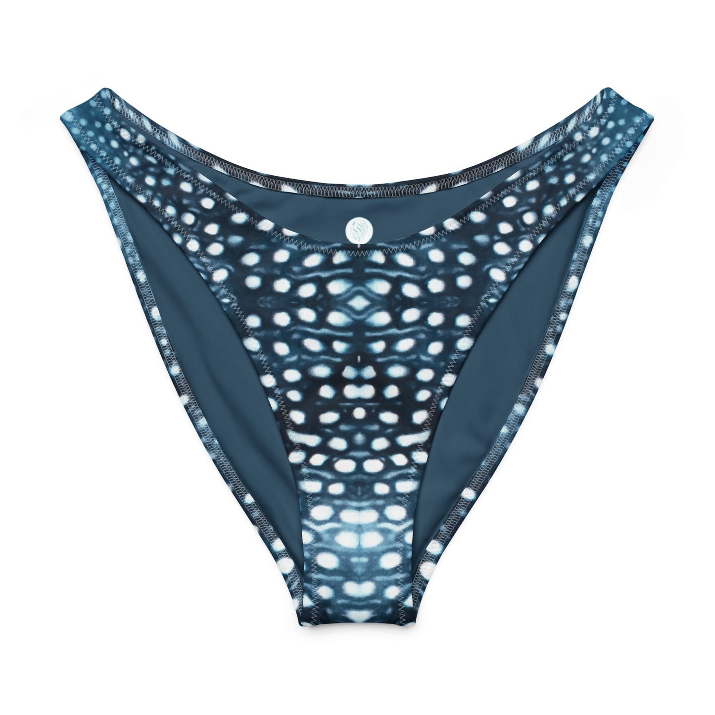 Salinity Swimwear Whale Shark Mosaic Eco High - Leg Cheeky Bikini Bottom Bikini Bottom