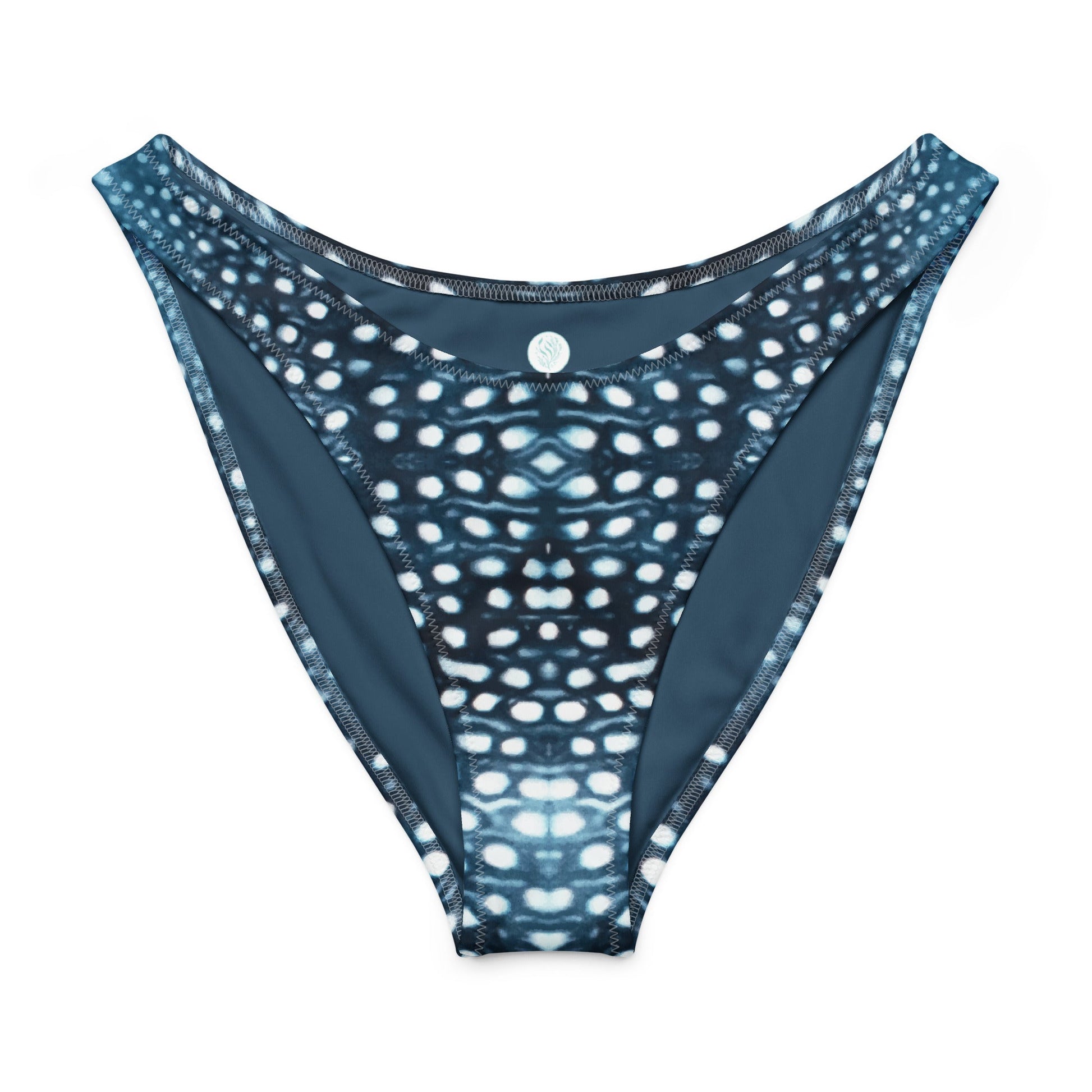 Salinity Swimwear Whale Shark Mosaic Eco High - Leg Cheeky Bikini Bottom Bikini Bottom