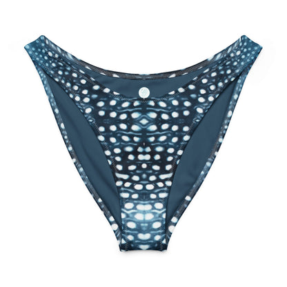 Salinity Swimwear Whale Shark Mosaic Eco High - Leg Cheeky Bikini Bottom Bikini Bottom