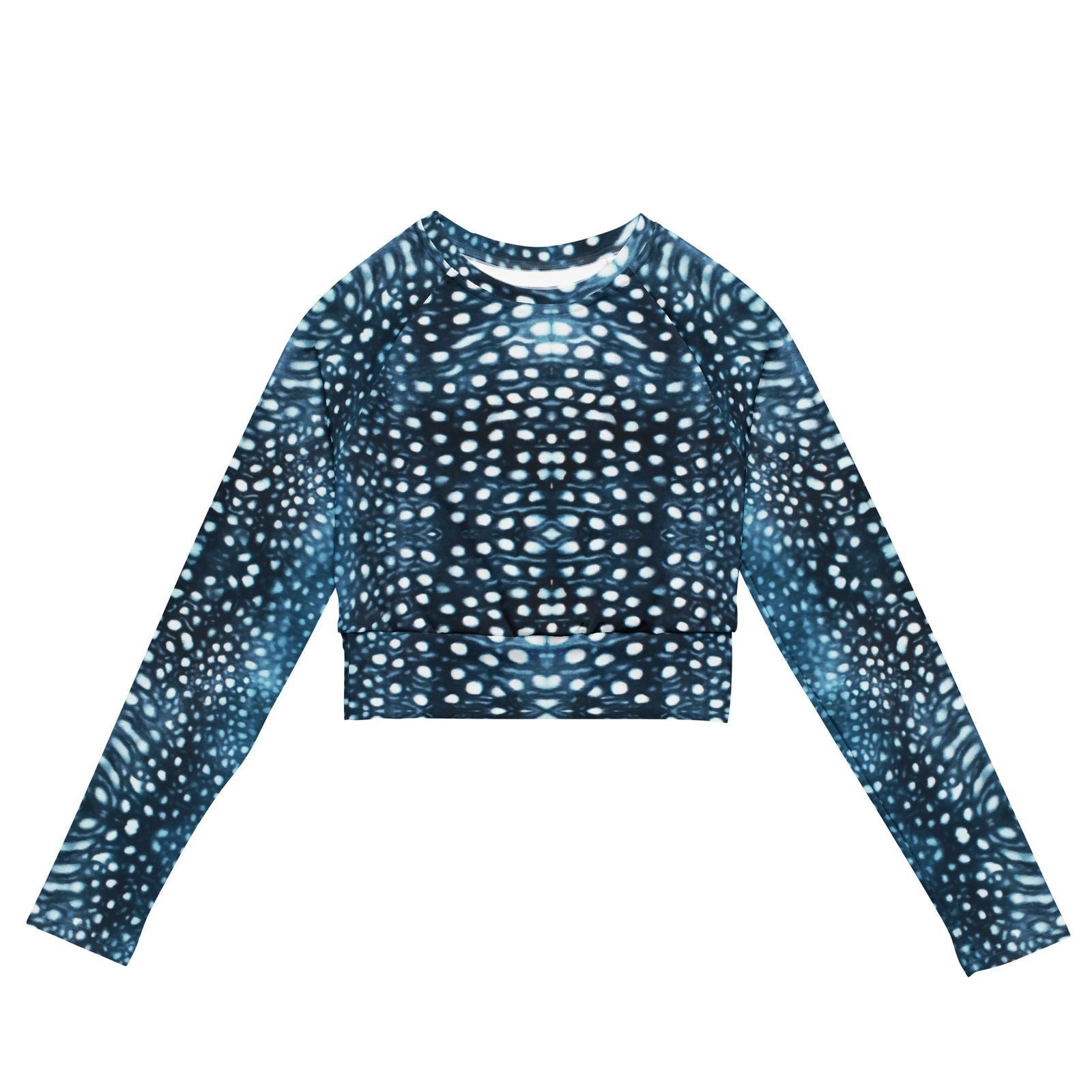 Whale Shark Mosaic Cropped Rash Guard | Recycled UV Sun Shirt| Salinity ...