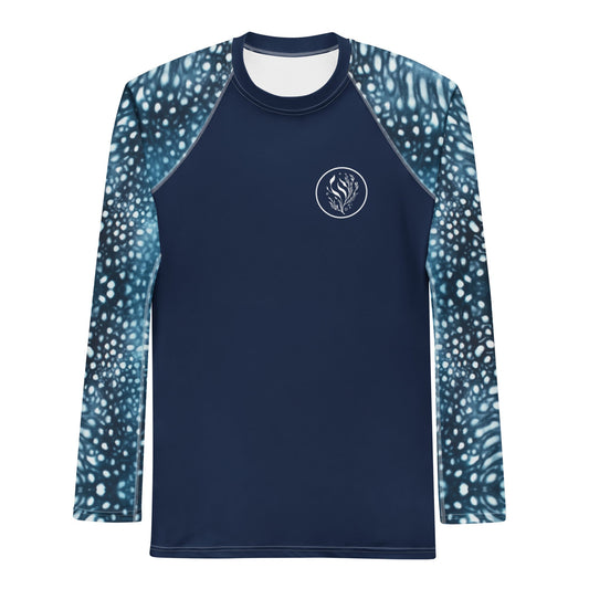 Whale Shark Mosaic Men's Rash Guard - Salinity Swimwear