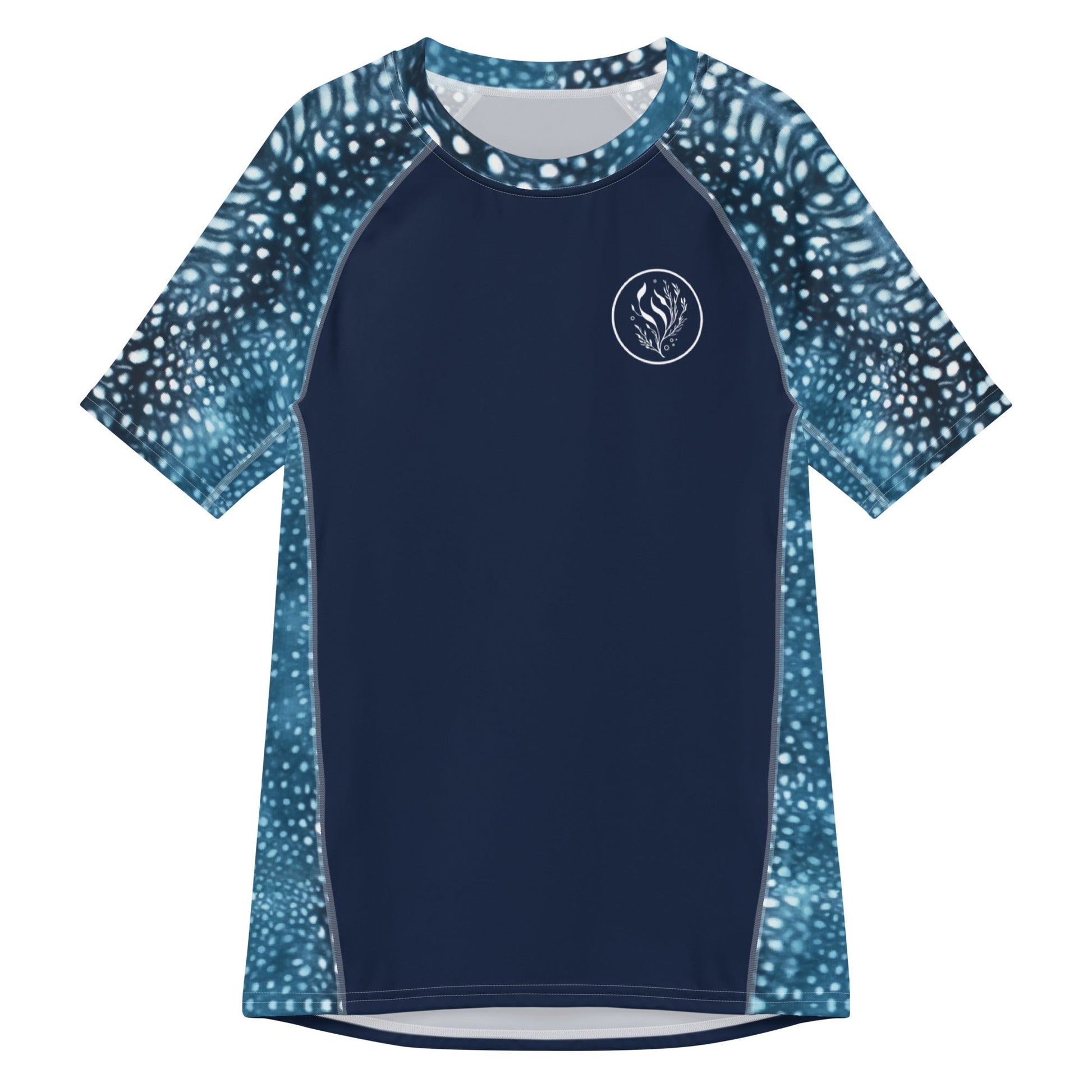 Whale Shark Mosaic Men’s Short Sleeve Swim Shirt - Salinity Swimwear
