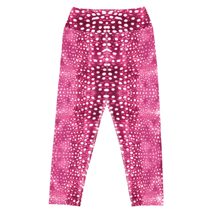 Salinity Swimwear Whale Shark Mosaic Pink Capri Swim Leggings Capri Leggings