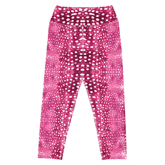 Salinity Swimwear Whale Shark Mosaic Pink Capri Swim Leggings Capri Leggings