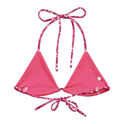 Salinity Swimwear Whale Shark Mosaic Pink Eco String Bikini Top Bikini Top