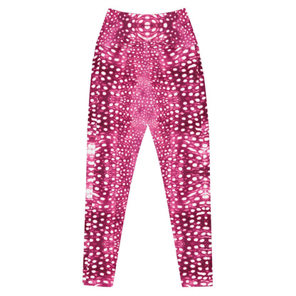 Salinity Swimwear Whale Shark Mosaic Pink Eco Swim Leggings With Pockets Leggings