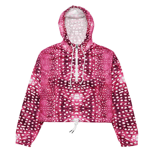 Salinity Swimwear Whale Shark Mosaic Pink Women’s Cropped Windbreaker Windbreaker