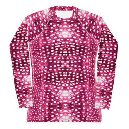 Salinity Swimwear Whale Shark Mosaic Pink Women's Rash Guard Rash Guard
