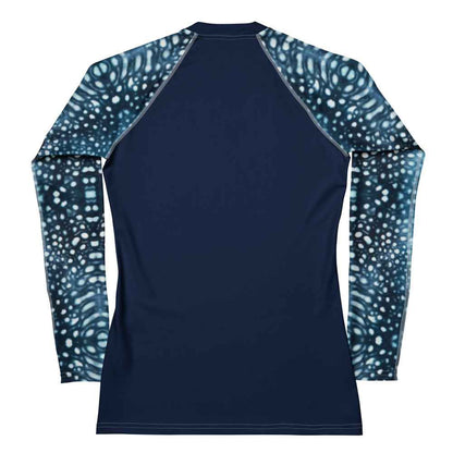 Salinity Swimwear Whale Shark Mosaic Women's Rash Guard Solid Rash Guard