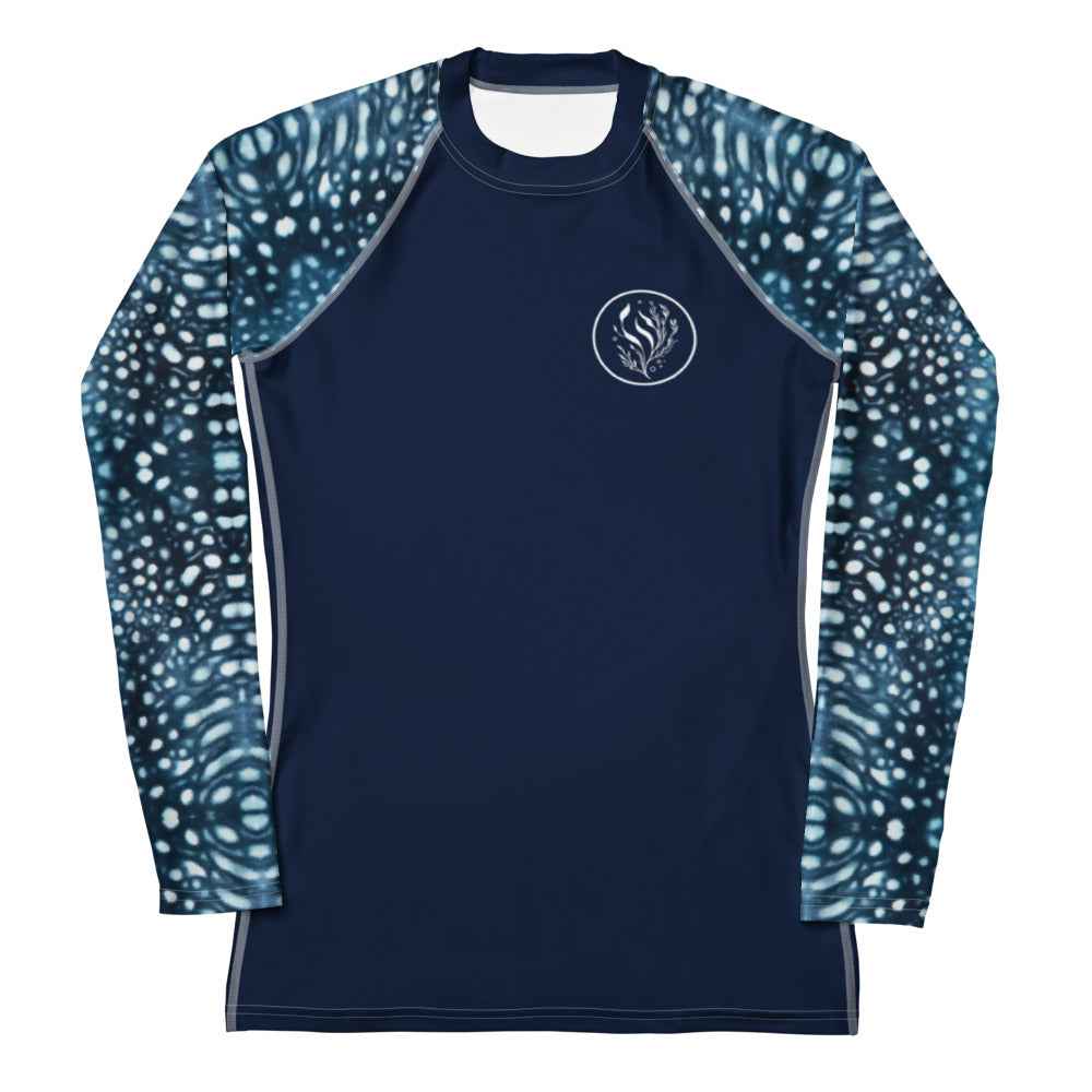 Salinity Swimwear Whale Shark Mosaic Women's Rash Guard Solid Rash Guard