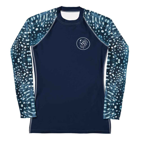 Salinity Swimwear Whale Shark Mosaic Women's Rash Guard Solid Rash Guard