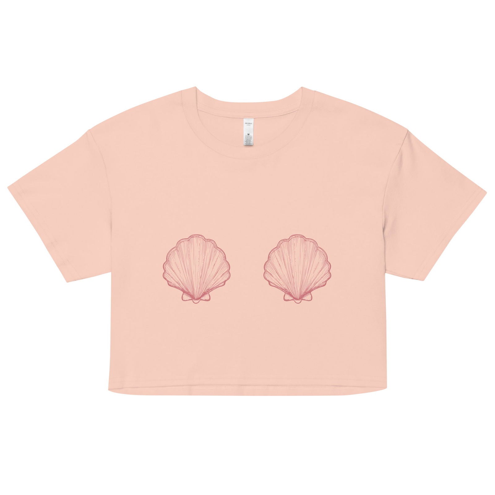 Women’s Pink Scallop Shell Crop Top - Salinity Swimwear